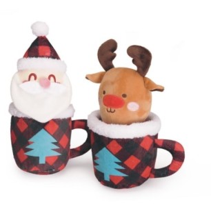 Dog toy - Christmas plush mugs