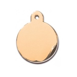 Large Gold Circle ID Tag 