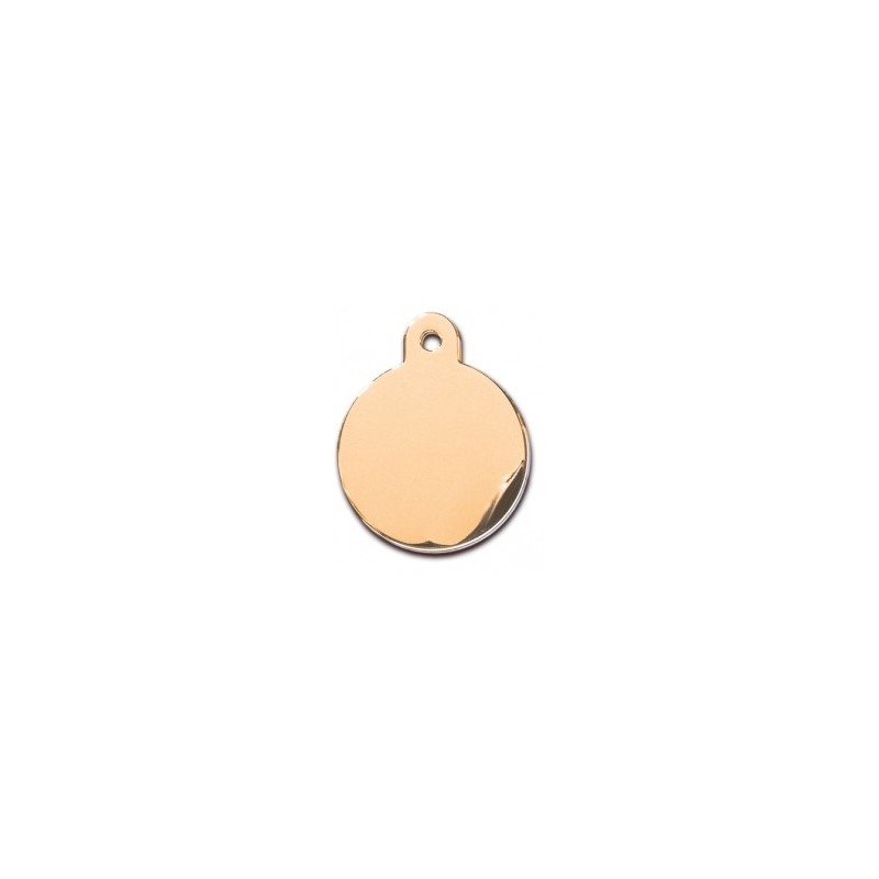 Large Gold Circle ID Tag Large Gold Circle ID Tag