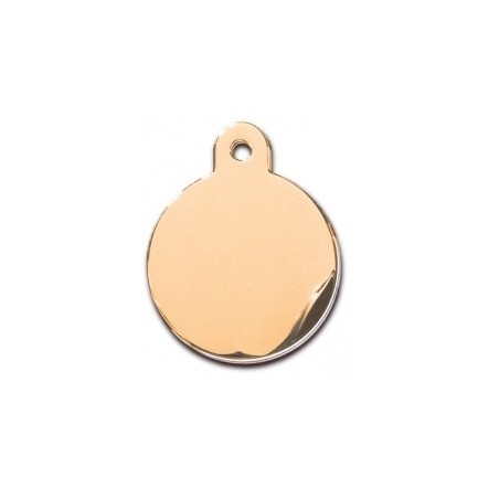 Large Gold Circle ID Tag 