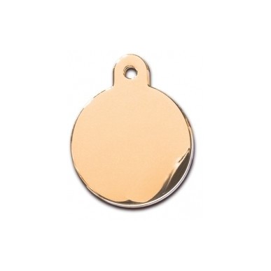 Large Gold Circle ID Tag 