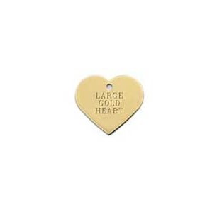 Gold Heart ID Tag  Large