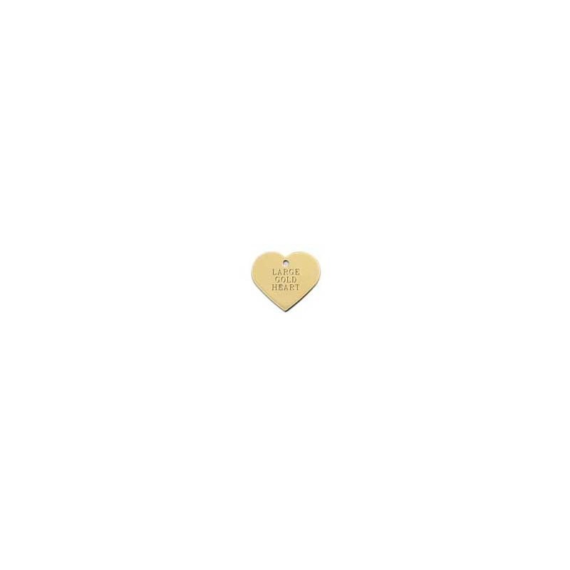 Gold Heart ID Tag Large Gold Heart ID Tag Large