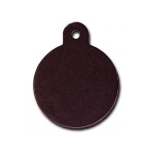 Large Black Circle ID Tag 