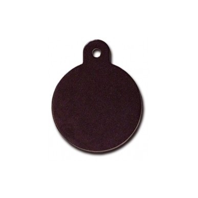 Large Black Circle ID Tag 