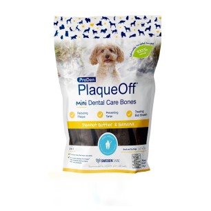 NEW! ProDen PlaqueOff Mini Dental Care Bones PeanutButter and Banana
