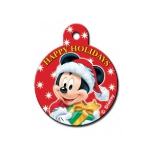 Large Circle ID Tag with Mickey & Gifts 