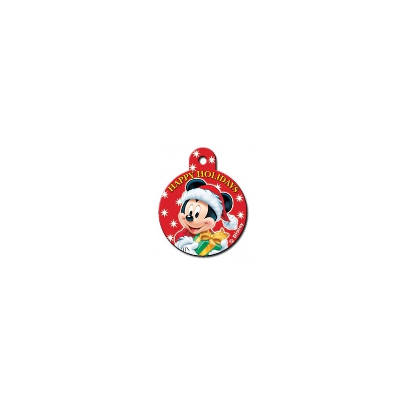 Large Circle ID Tag with Mickey & Gifts Large Circle ID Tag with Mickey & Gifts