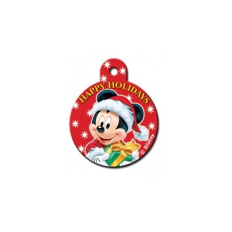Large Circle ID Tag with Mickey & Gifts 