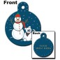 Large Circle ID Tag with with Snowman Large Circle ID Tag with with Snowman