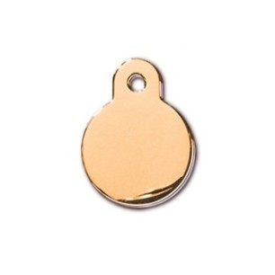 Small Gold Circle ID Tag 