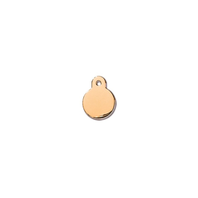 Small Gold Circle ID Tag Small Gold Circle ID Tag