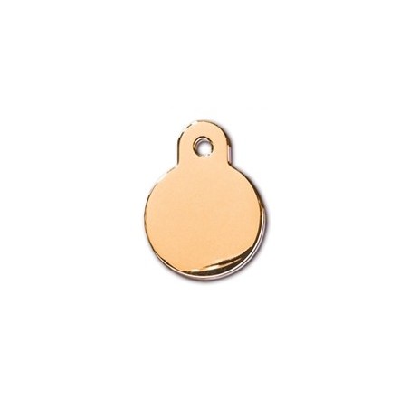 Small Gold Circle ID Tag 