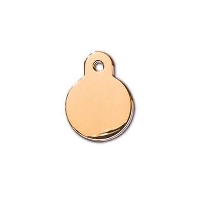 Small Gold Circle ID Tag 