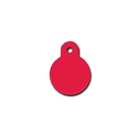 Small Red Circle ID Tag 