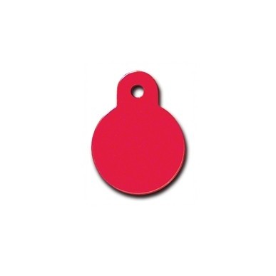 Small Red Circle ID Tag 