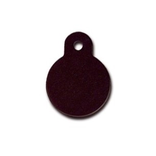 Small Black Circle ID Tag 