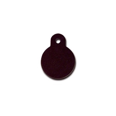 Small Black Circle ID Tag 
