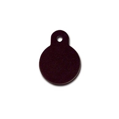 Small Black Circle ID Tag 