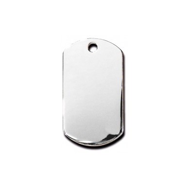Large Chrome Military  ID Tag 