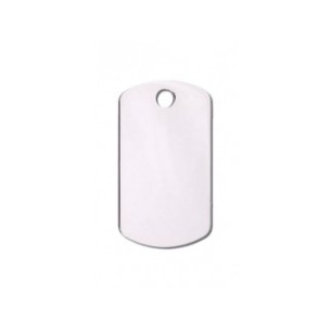 Large Chrome Military  ID Tag 