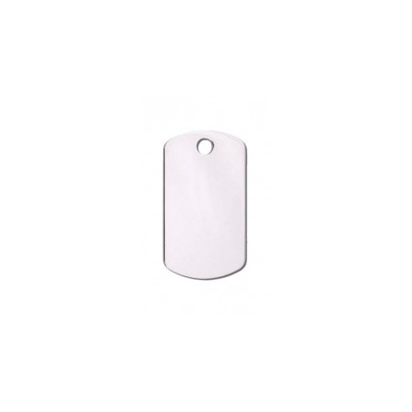 Large Chrome Military  ID Tag 