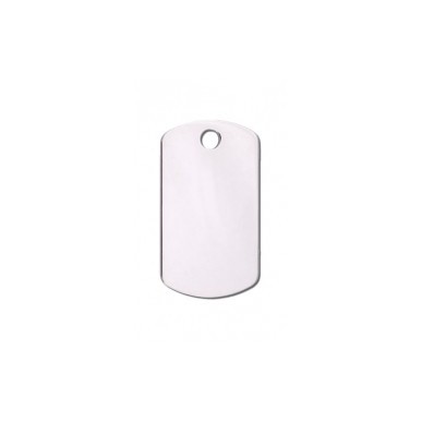 Large Chrome Military  ID Tag 