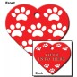 Heart ID Tag Large with Paws Heart ID Tag Large with Paws