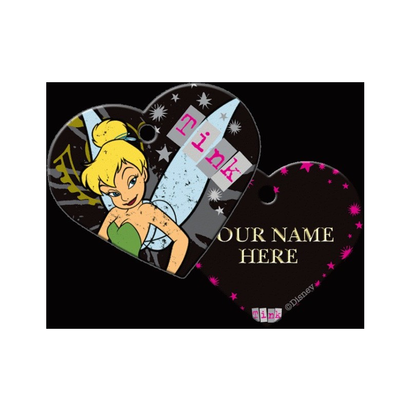 Heart ID Tag Large Tinkerbell Heart ID Tag Large Tinkerbell