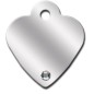 Heart ID Tag Small with Aurora Stone Heart ID Tag Small with Aurora Stone