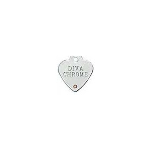 Heart ID Tag Small with Pink Stone