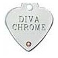 Heart ID Tag Small with Pink Stone Heart ID Tag Small with Pink Stone