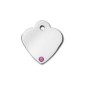 Heart ID Tag Small with Amethyst Stone - February Heart ID Tag Small with Amethyst Stone - February