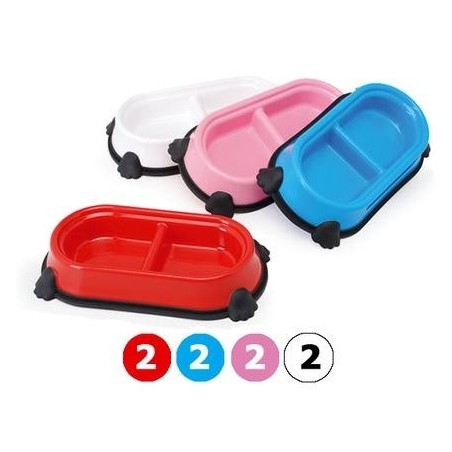 Double Colourful Plastic  Bowl 