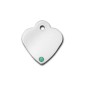 Heart ID Tag Small with Emerald Stone - May Heart ID Tag Small with Emerald Stone - May