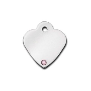 Heart ID Tag Small with Alexandrite Stone - June