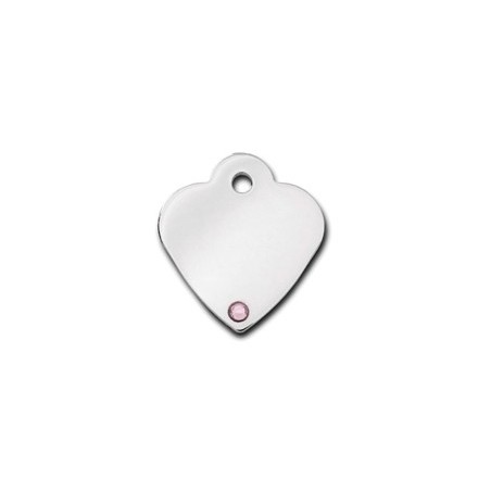 Heart ID Tag Small with Alexandrite Stone - June