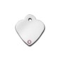 Heart ID Tag Small with Alexandrite Stone - June Heart ID Tag Small with Alexandrite Stone - June