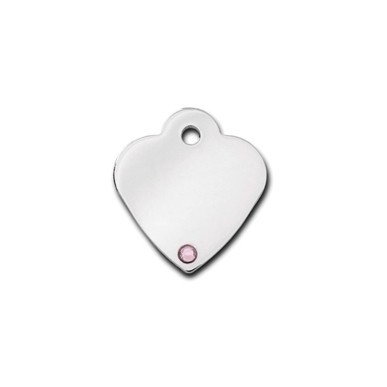 Heart ID Tag Small with Alexandrite Stone - June