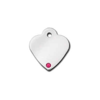 Ταυτότητα καρδιά μικρή με πέτρα Ruby - Ιούλιος